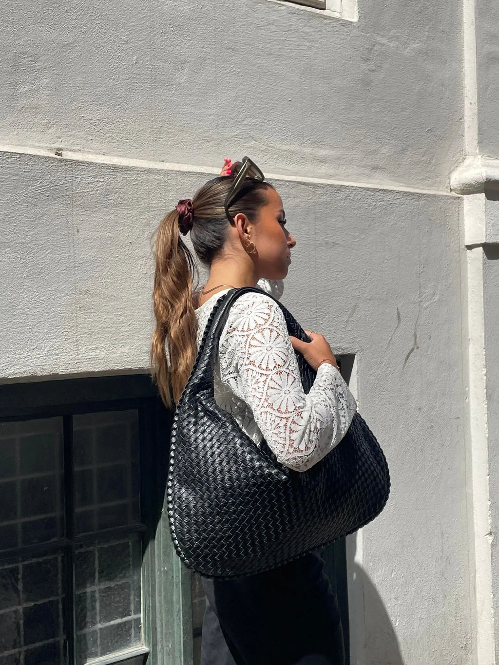 Tote Bag – Intrecciato Geweven Dames Tas, Vegan Leer & Tijdloze Elegant