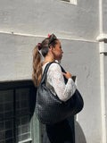 Tote Bag – Intrecciato Geweven Dames Tas, Vegan Leer & Tijdloze Elegant