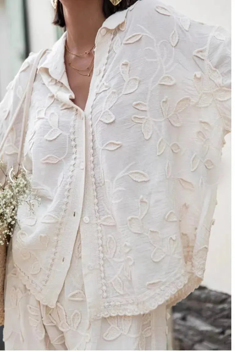 MICHELLE | Geborduurde Dames Zomer Set - Luxe, Stijlvol & Comfortabel