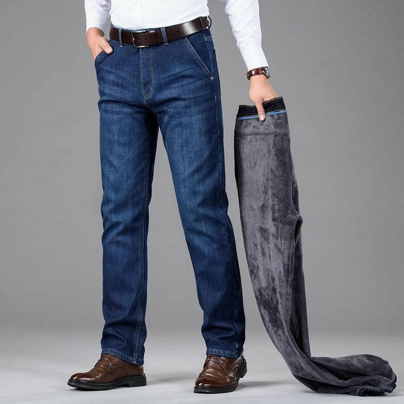 Herren Stretch Denim Hose Mit ReiÃŸverschluss