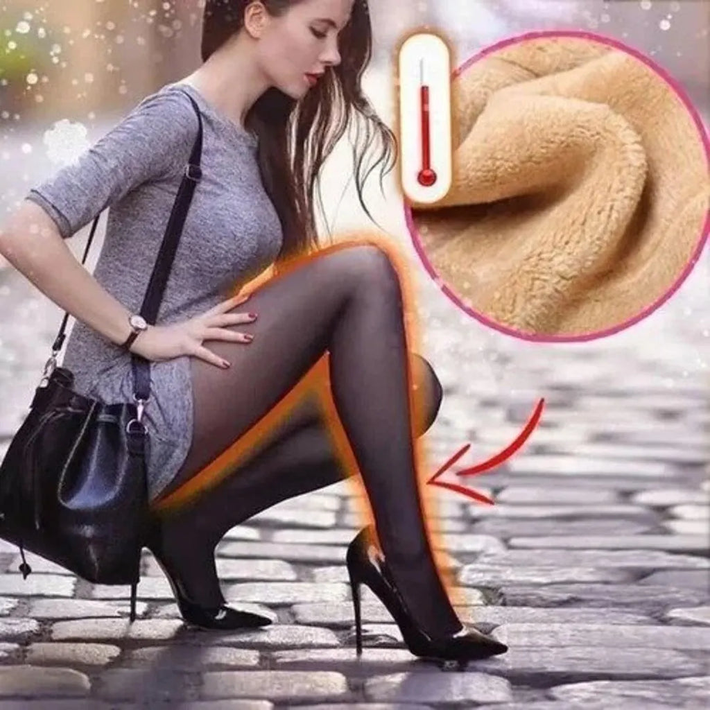 Warme Superstretch PlÃ¼schstrumpfhose