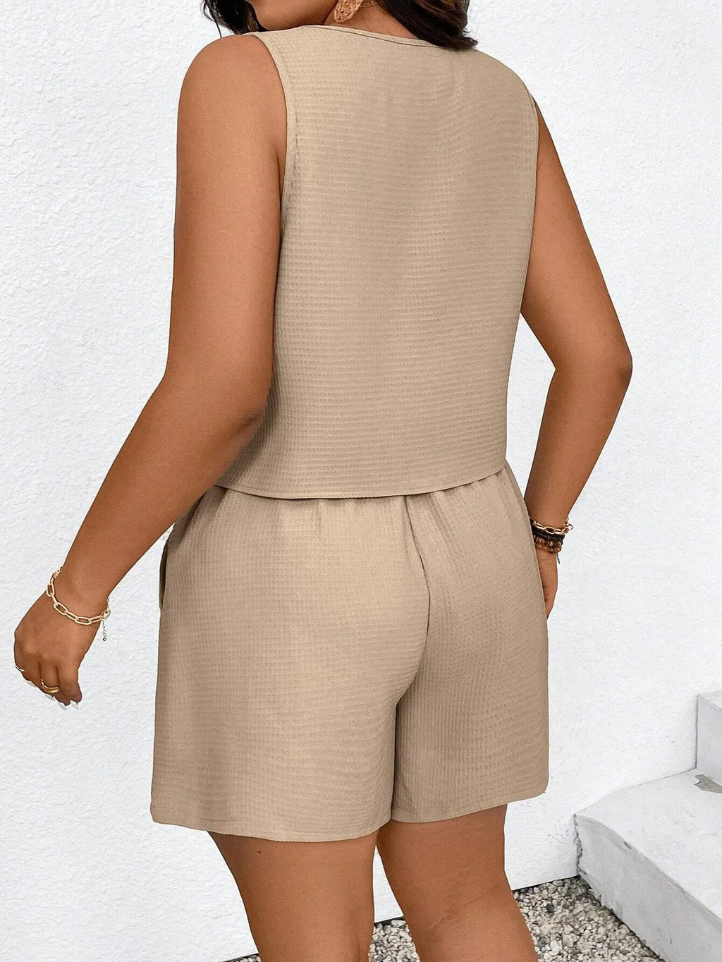 Conjunto Feminino Short e Blusa Alfaiataria Tamirys