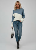 Joide Zeitloser Color-Block Strickpullover