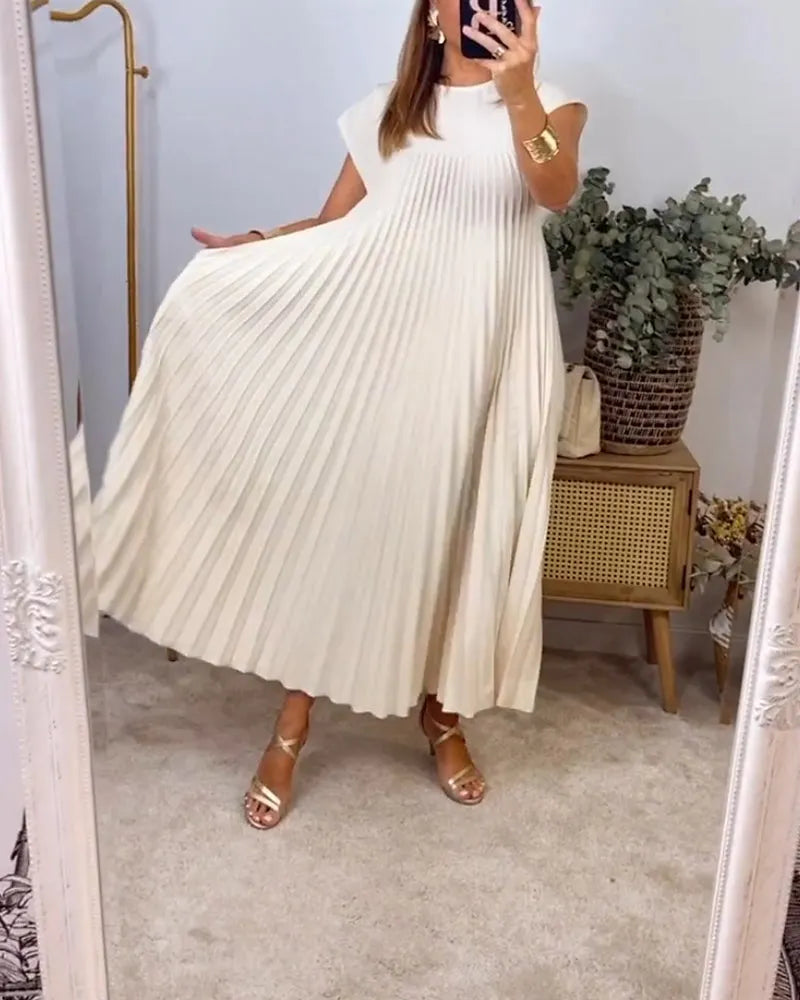 Ärmelloses Plisseekleid