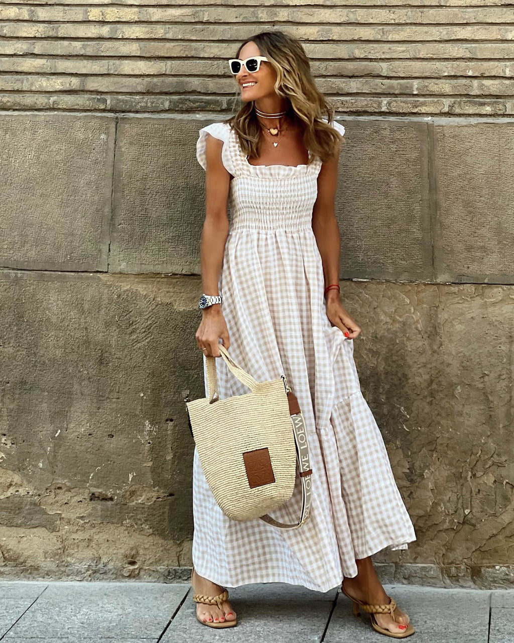 Kleid | Gesteppt Oberteil, Rock | Sommer