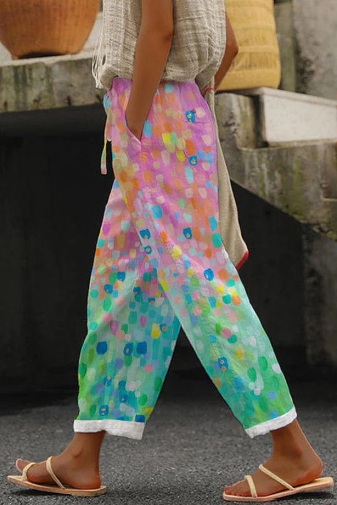 Lässig Unique Printed Button Pocket Pants