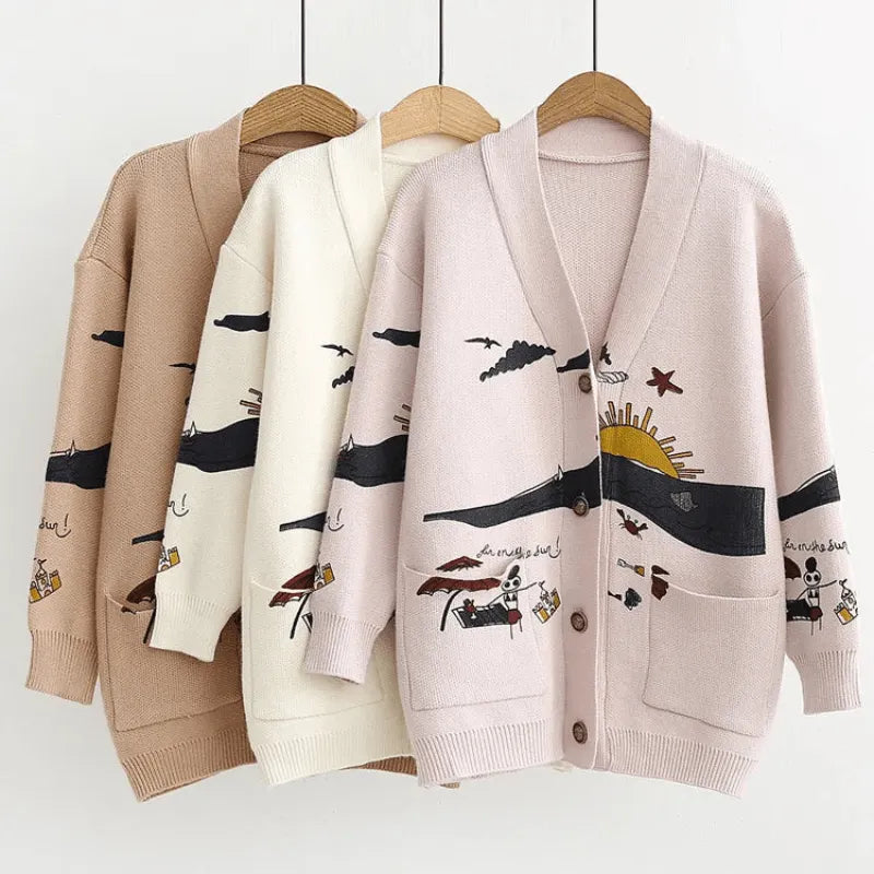 Verspielter Oversized Cardigan