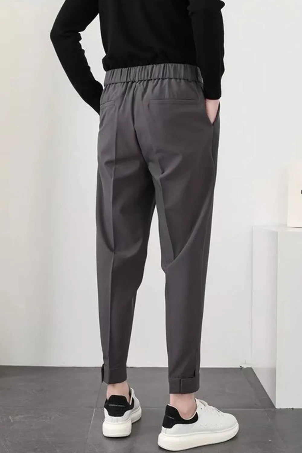 Herren Stoffhose mit hoher Taille