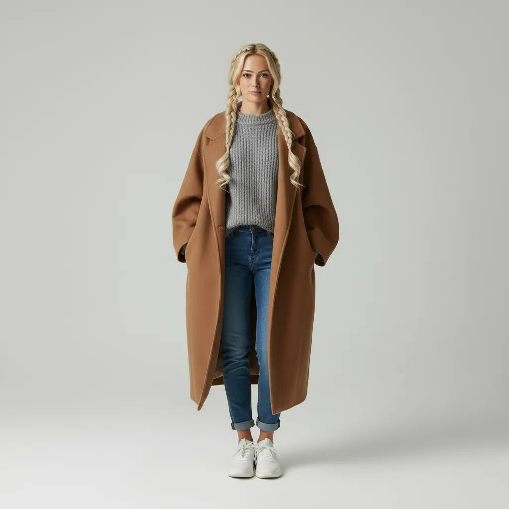 Mira Zeitloser Mantel mit Eleganter Kragenform