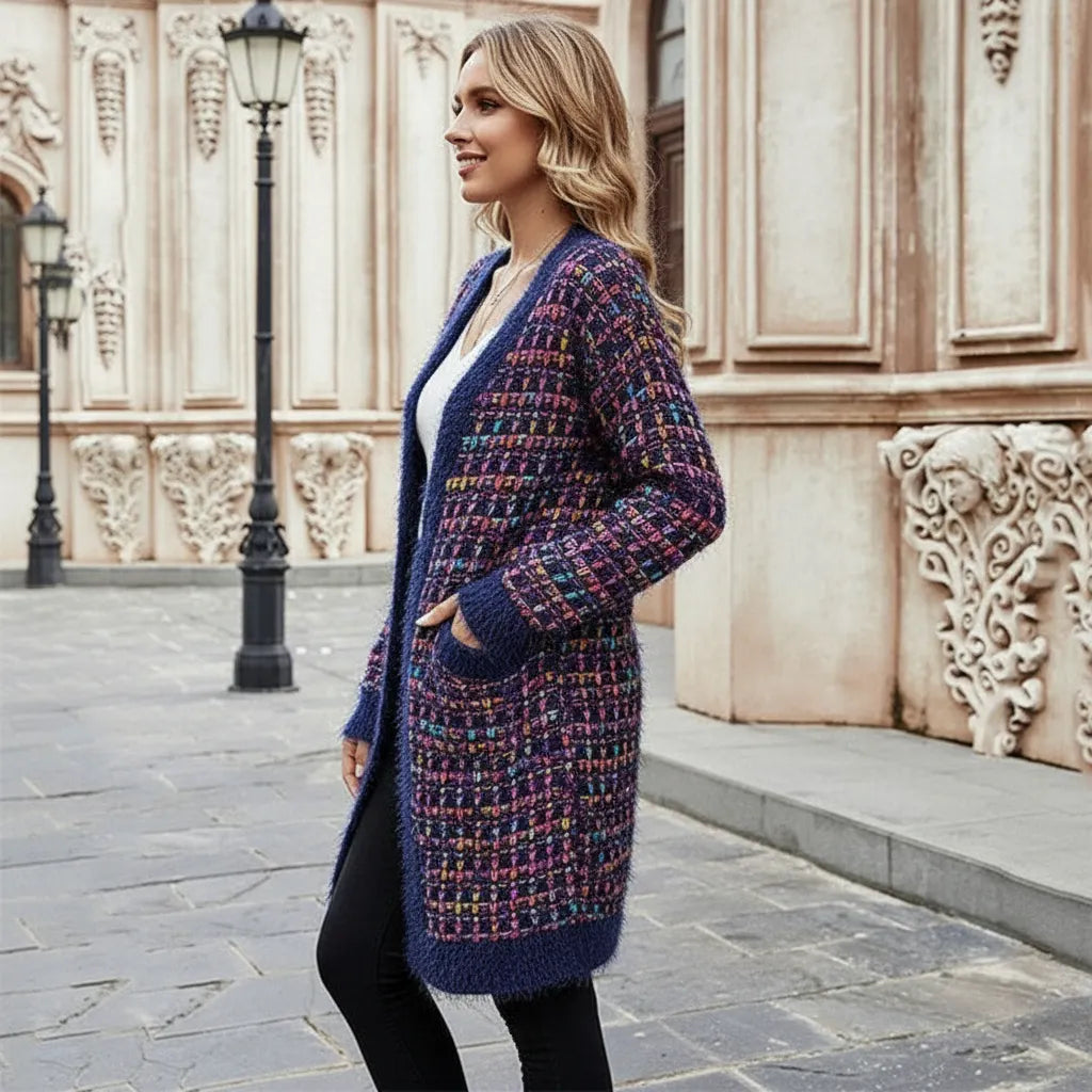 Zeitloser Melange Cardigan in Eleganter Strickqualität
