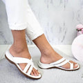 Summer comfortable flat bottom toe wearing sandals and slippers large size
