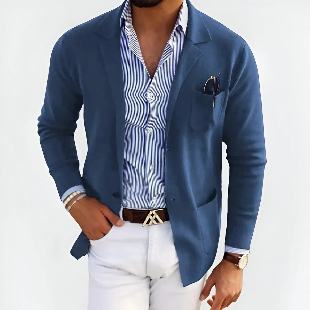 Herrenjacke mit leichter, eleganter Struktur