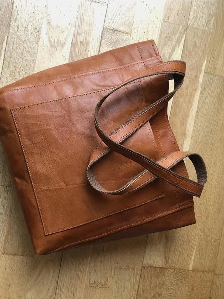 Damen-Schultertasche aus veganem Leder mit groÃŸzÃ¼gigem Stauraum