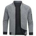 Herren Grau Strickjacke Mit ReiÃŸverschluss