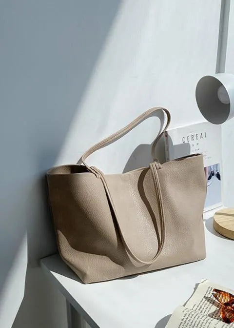 Large Leather Shopper Bag