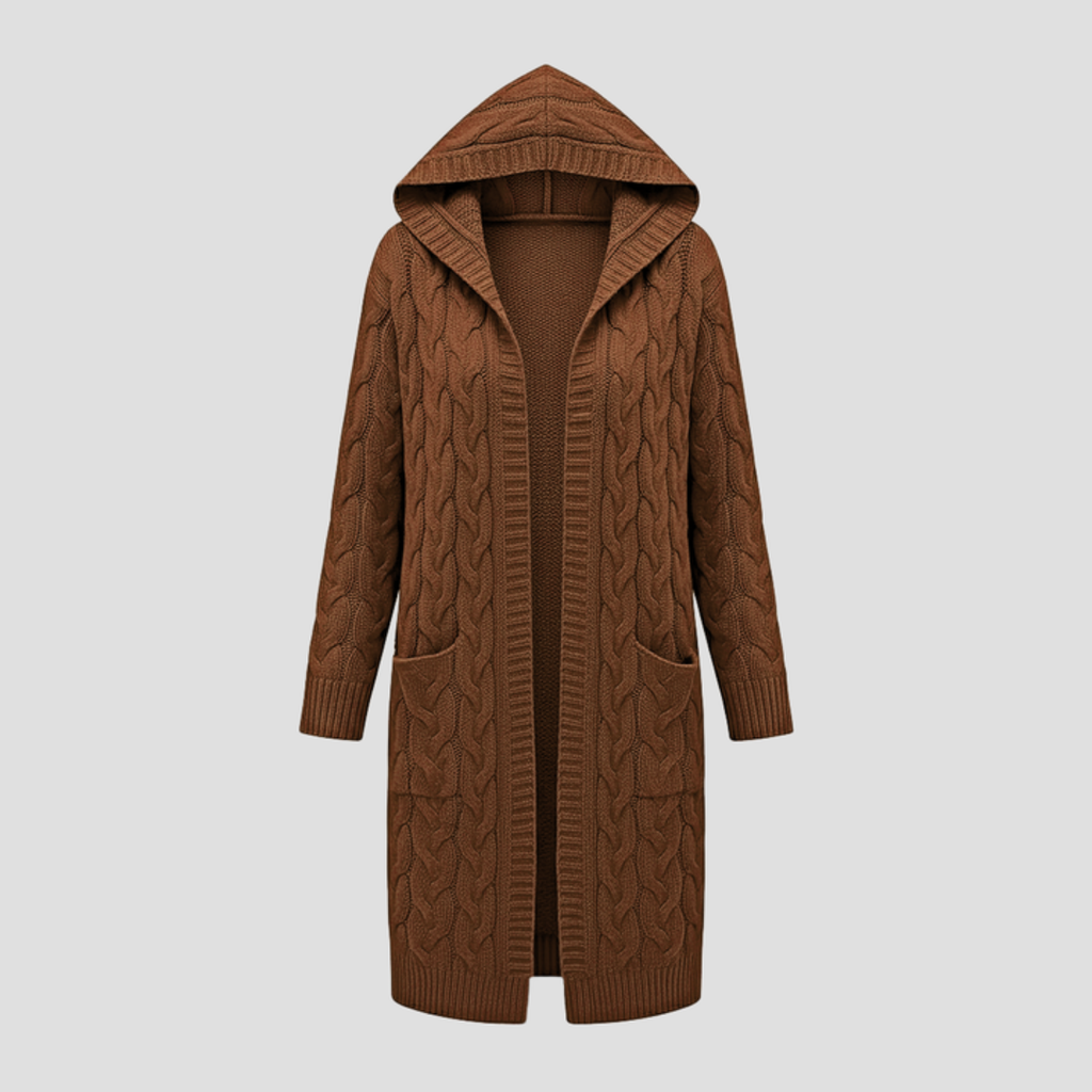 Kabel Gebreide Lange Cardigan Voor Dames | warm, zacht en stijlvol voor koude dagen