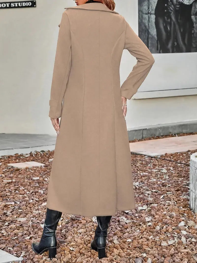 VIVIAN | Lange Damesjas Van Wol Met Knopen - Stijl – Chic, Warm & Onweerstaanbaar Voor Het Najaar