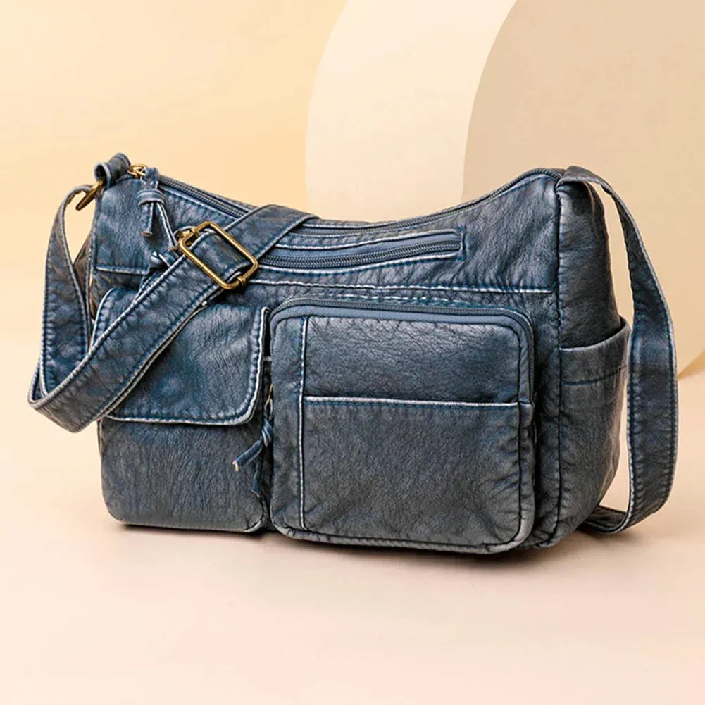 Lena | Vintage Luxe skuldertaske med flere lommer