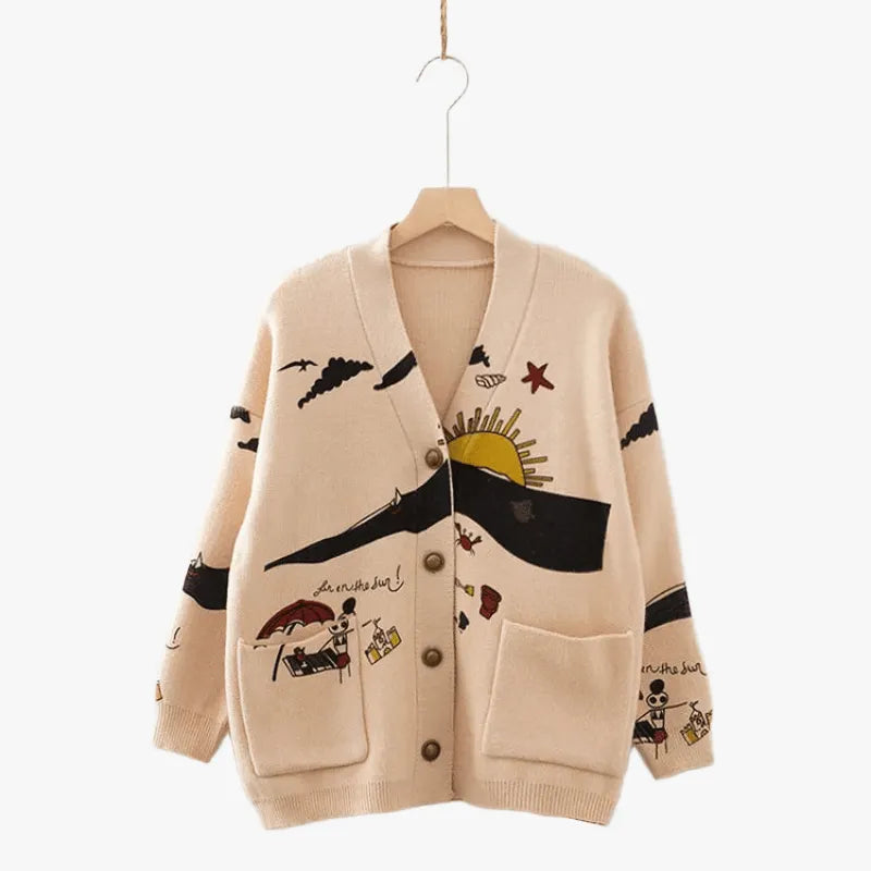 Verspielter Oversized Cardigan