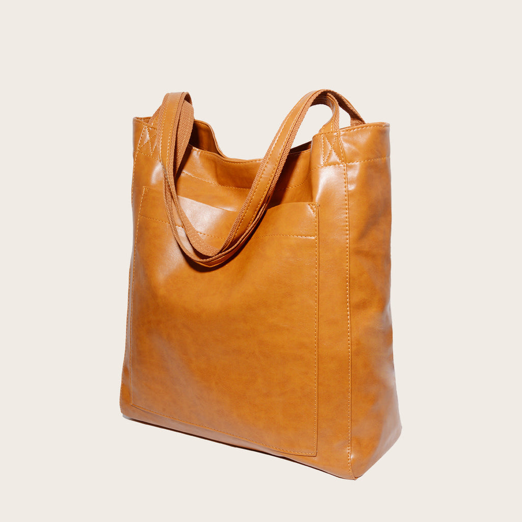 Damen-Schultertasche aus veganem Leder mit groÃŸzÃ¼gigem Stauraum