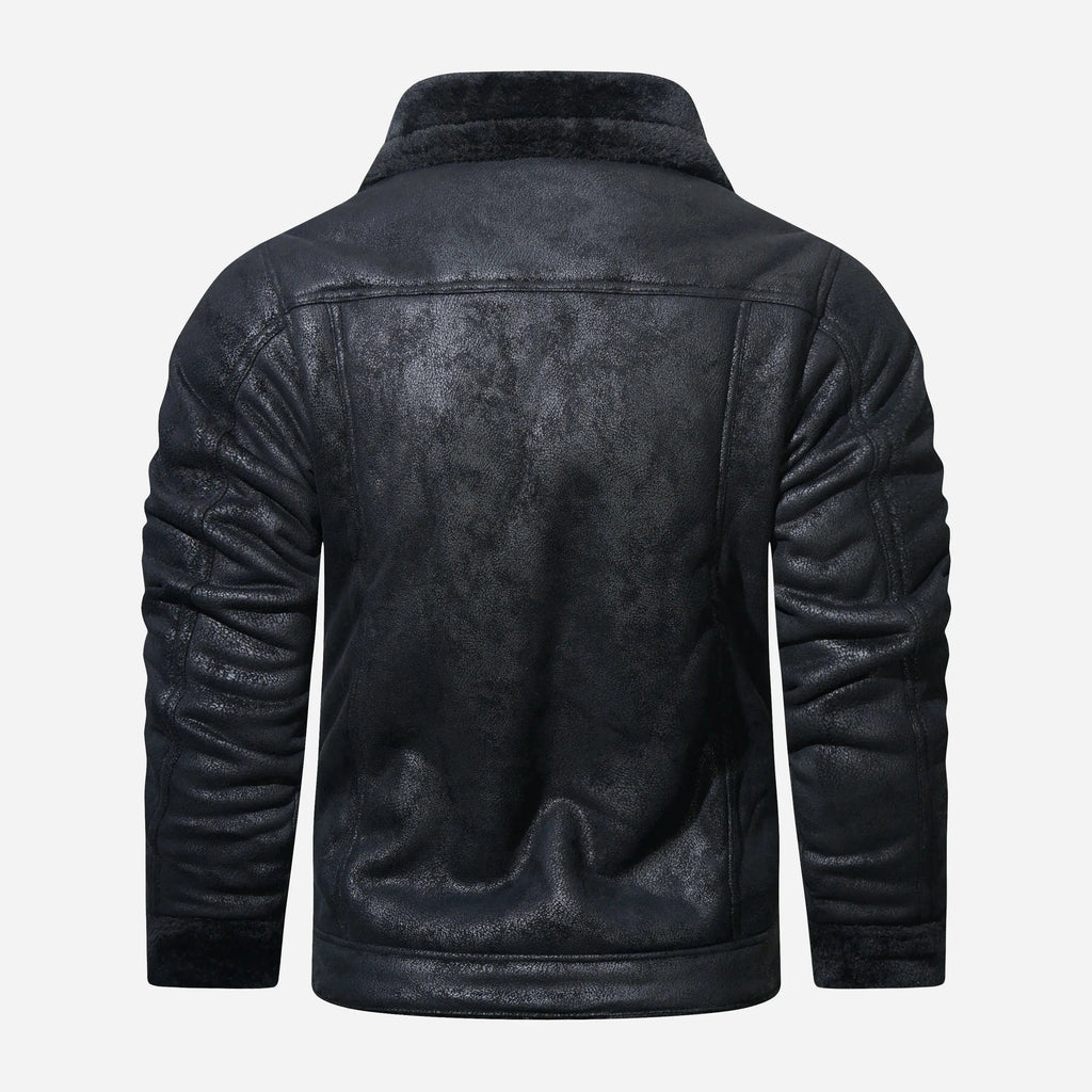 Leder Pilotenjacke mit Weicher FÃ¼tterung Marinus