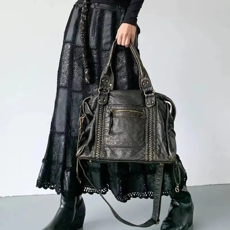 JEOARA | Leren Vintage Draagtas voor Dames – Elegant, Functioneel & Tijdloos