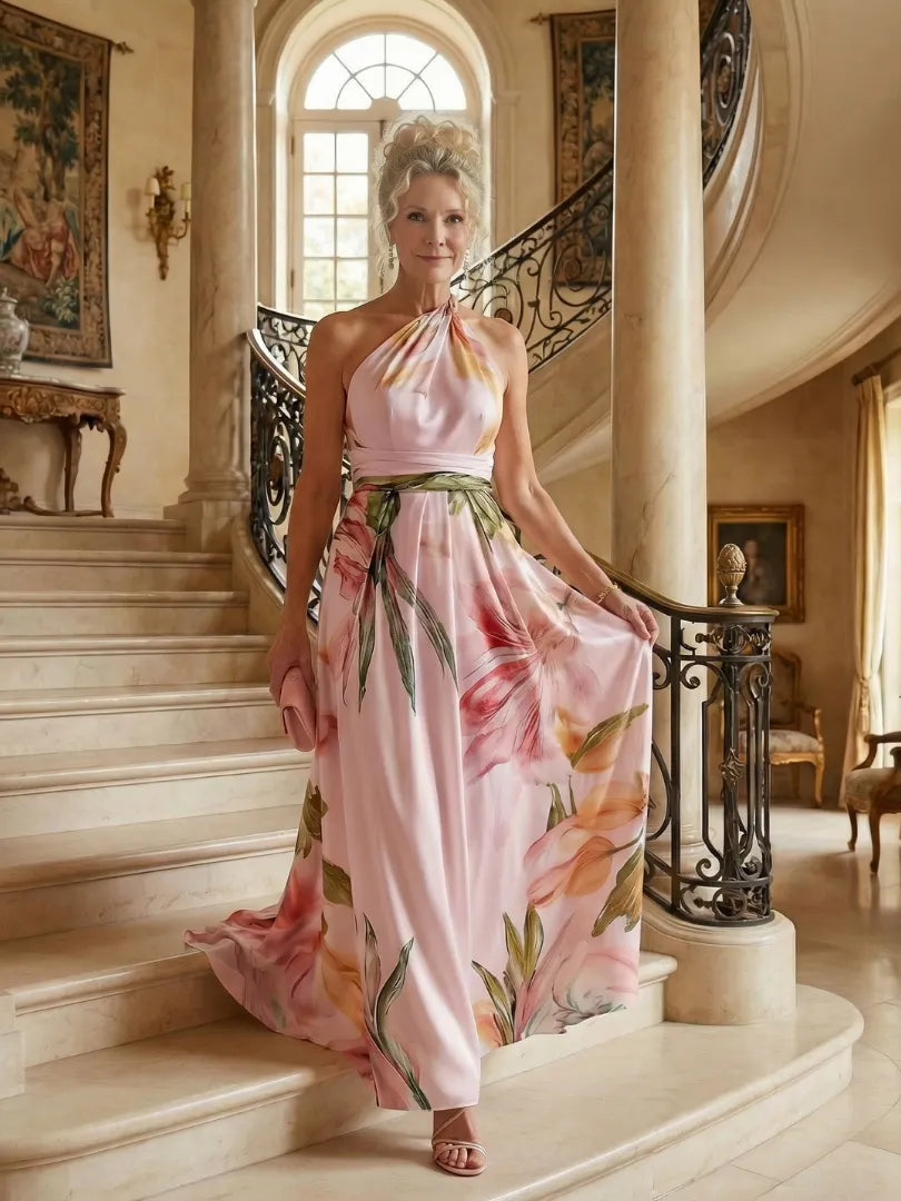 Amiel | Light Floral Maxi Dress