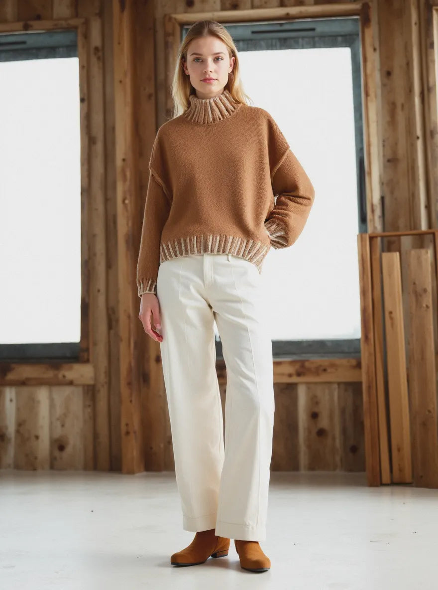 SERENITY | Luxe Dames Coltrui Met Losse Pasvorm – Warm, Tijdloos & Perfect Voor Gelaagde Looks