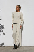 Kuscheliger Strickanzug mit Weitem Bein