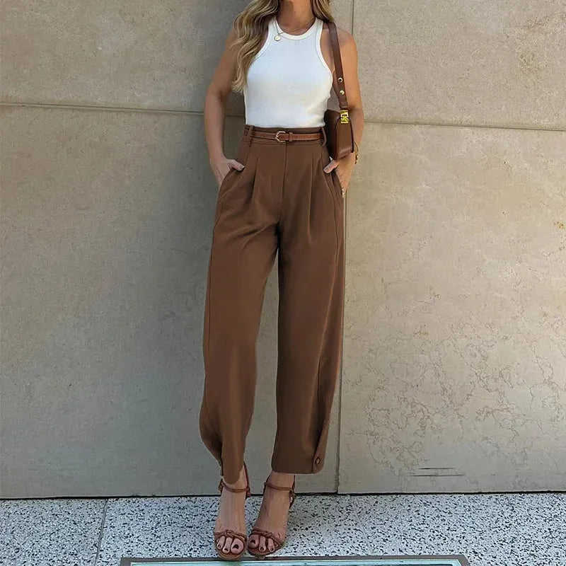 KANA | High Waist Wide Leg Broek – Elegant, Comfortabel & Tijdloos Mooi