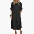 Women's Shift Dress with V-Neck and Pockets for Casual Summer Wear