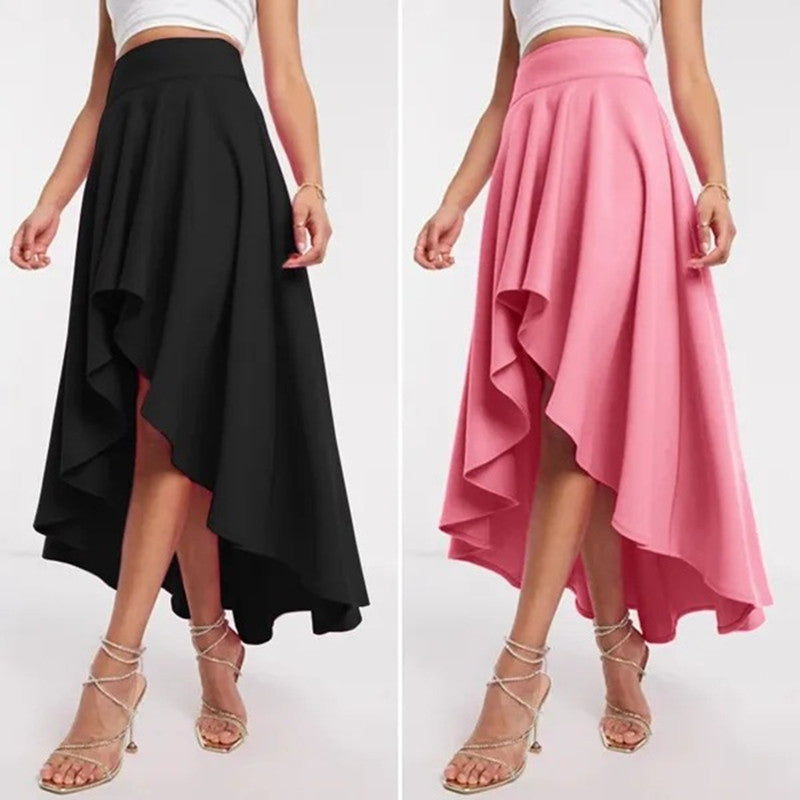 Jupe asymÃ©trique taille haute