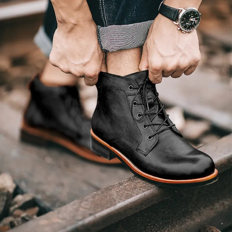 Bequeme Leder Herrenschuhe