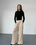 MATHILDE | Elegant Wijde Pantalon Voor Dames Met Uniek Taille-Detail – Comfort & Klasse Gecombineerd!