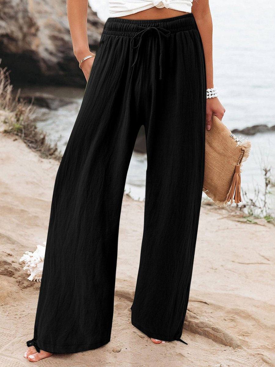 Women's Cotton And Linen Wide Leg Casual Pants
