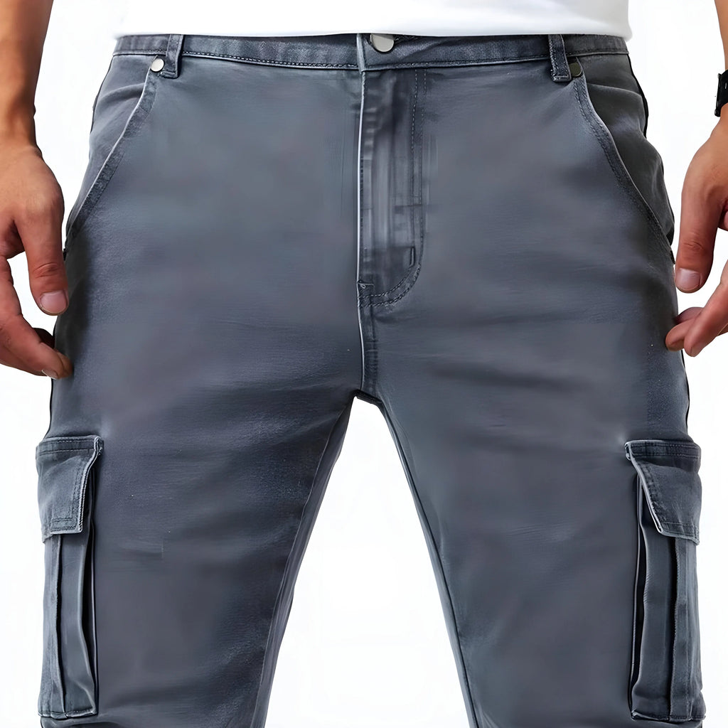 Denim Cargo-Hose mit elastischem Bund für Männer