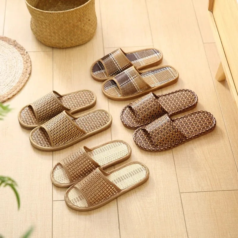 - Bambus Rattan Pantoffel