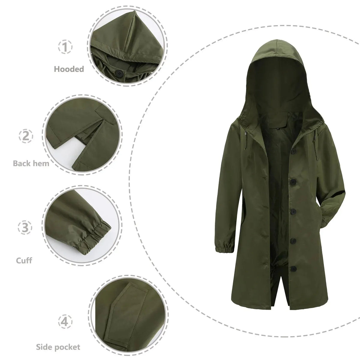 ANOUK | Waterafstotende Trenchcoat Voor Dames – Functioneel, Elegant & Ideaal Voor Onvoorspelbaar Weer