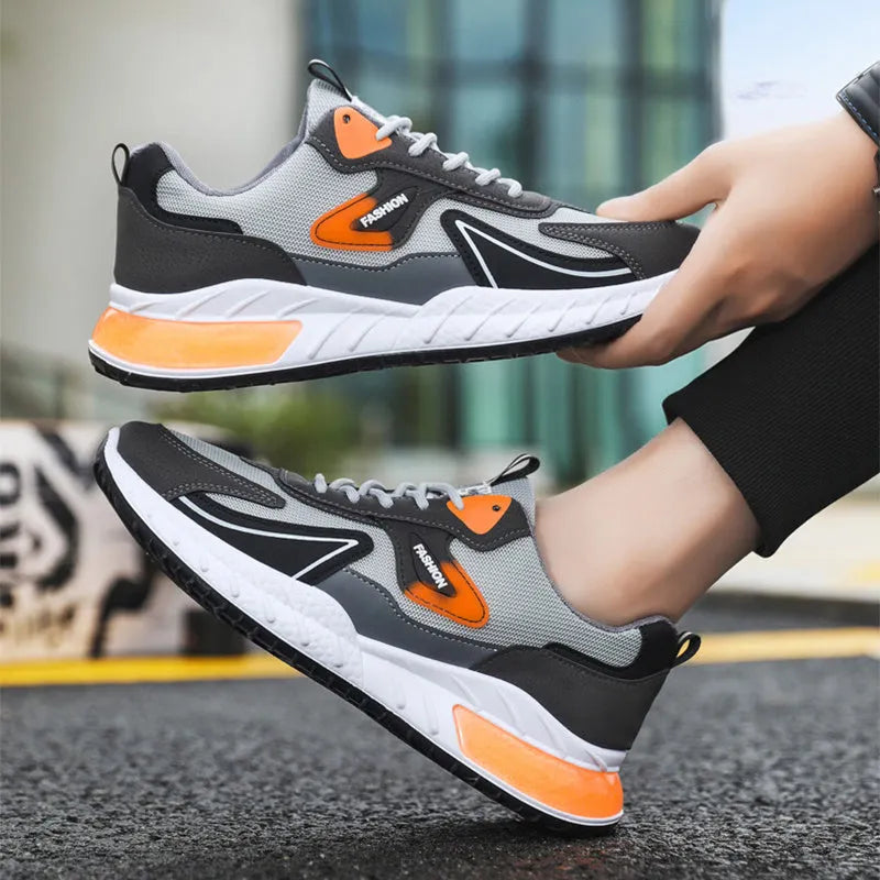 Atmungsaktive Herren Sneaker Mit Farbakzent