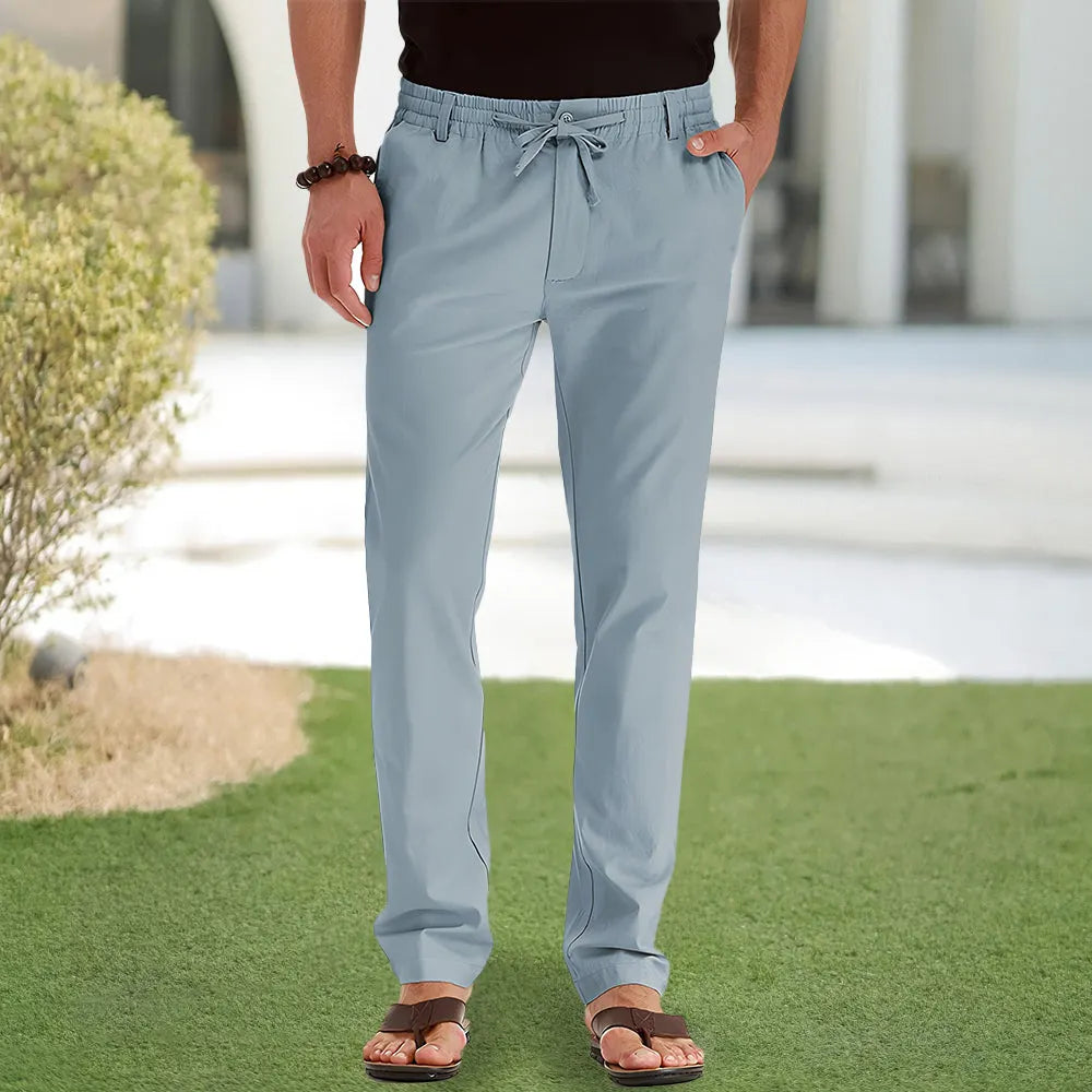 Casual-Herrenhose aus Baumwolle mit elastischem Bund