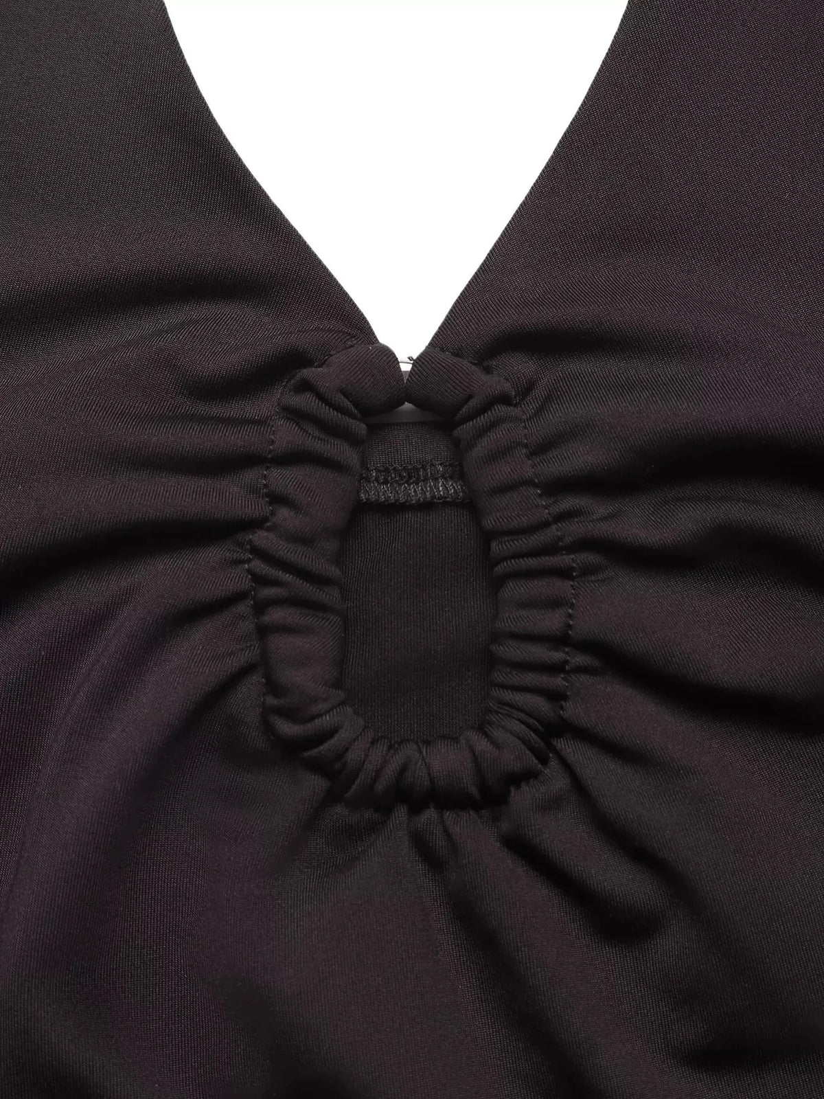 Halter Neck Ruched Bodysuit