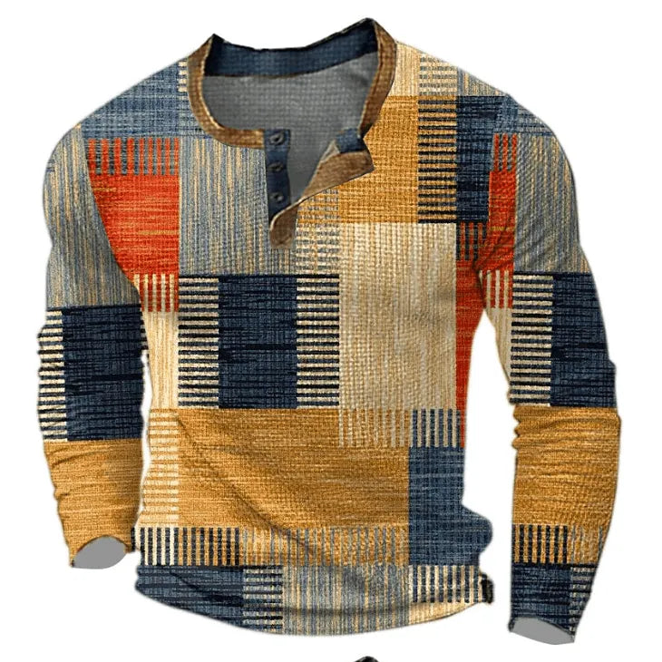 Bequem Trendy Herren Pullover Einzigartiges Karomuster