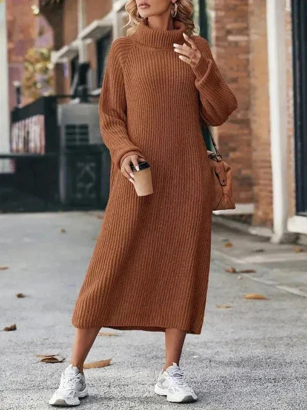 - Elegante Stickad KlÃ¤nning - Damen Strickkleid fÃ¼r Stil und Komfort
