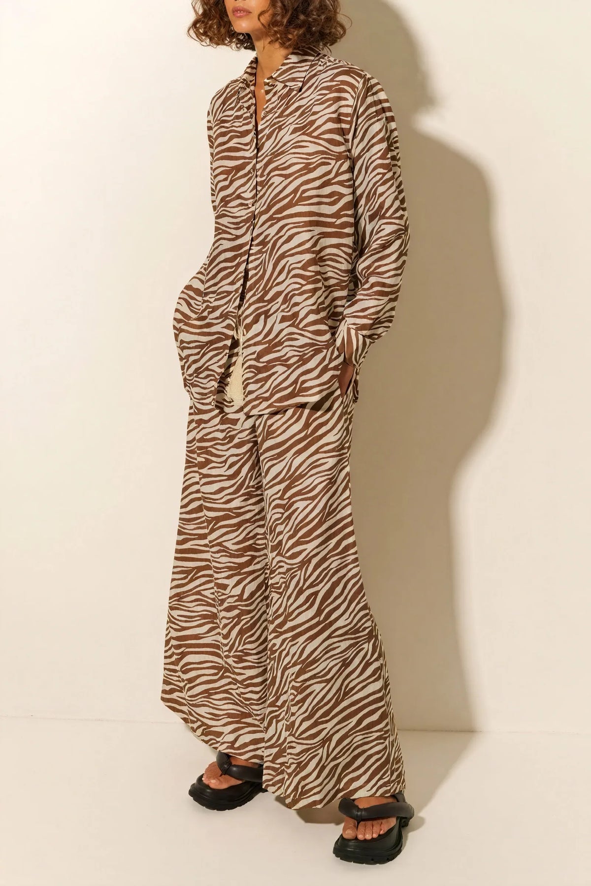 Bohemian Ensemble mit Zebra-Print