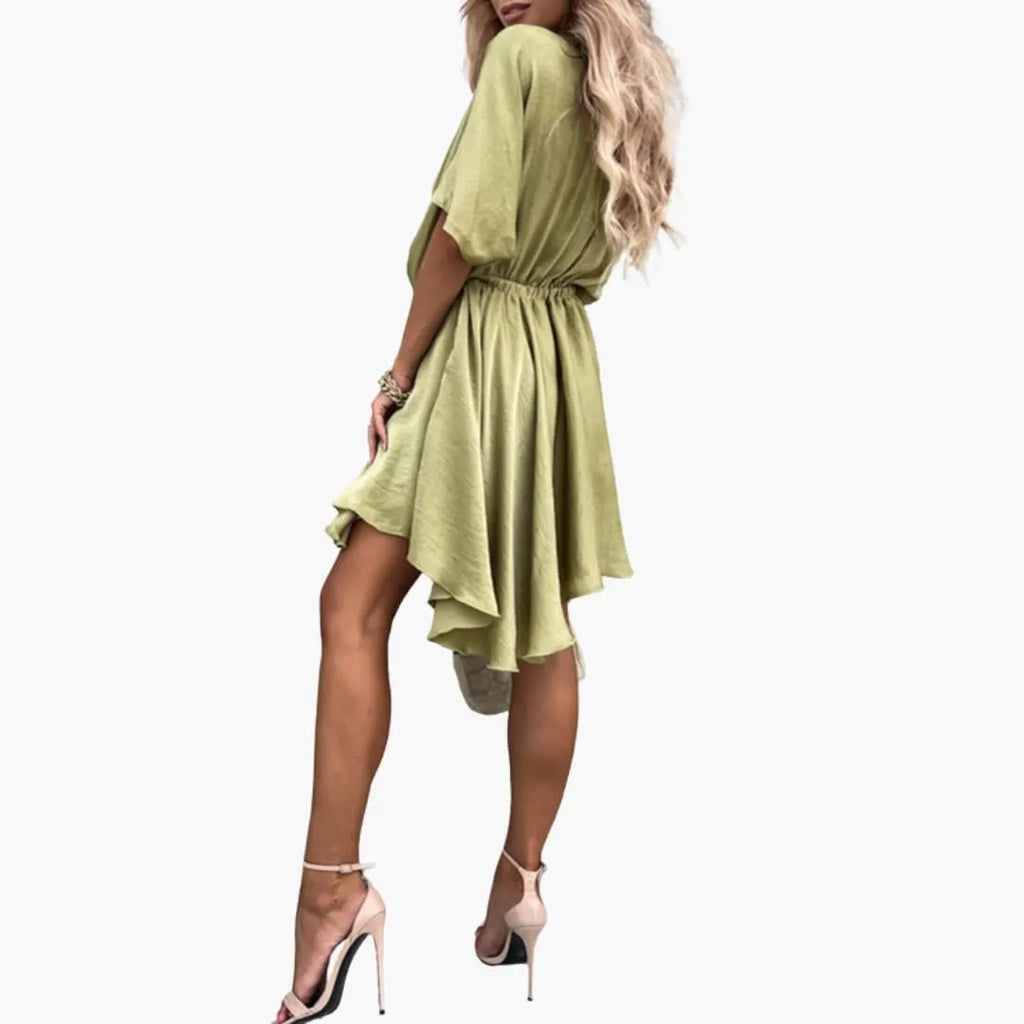 Womenâ€™s Summer Dress with High Waist and Flowy Fit