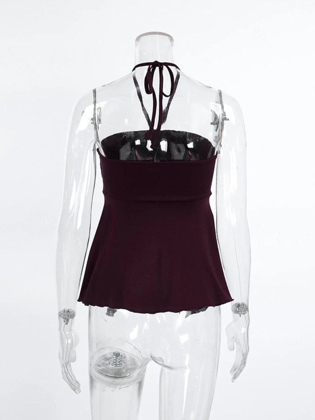 Halter Neck Asymmetrical Hem Cami