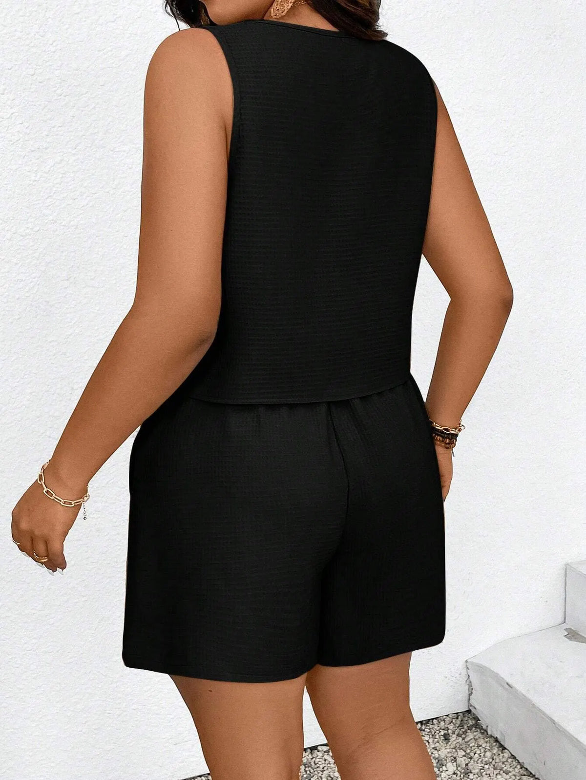 Conjunto Feminino Short e Blusa Alfaiataria Tamirys