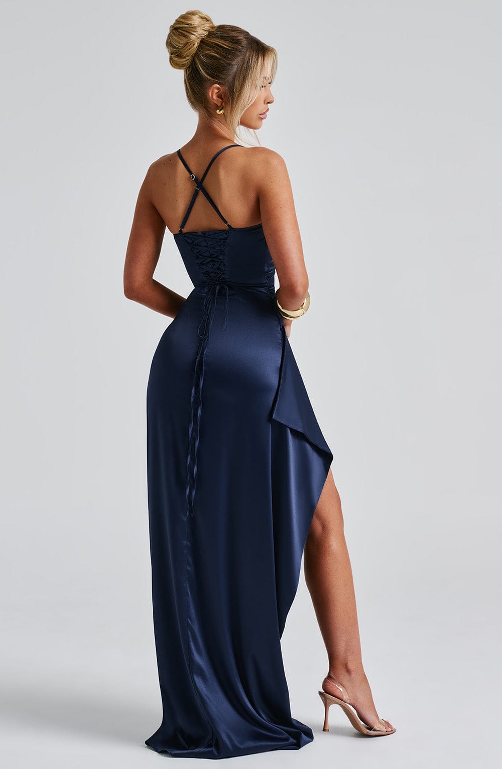 Marineblaues Maxikleid