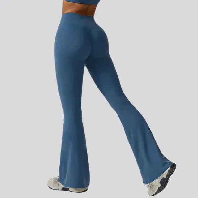 Hoch taillierte Flare-Leggings