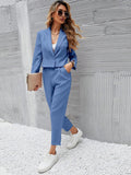 Conjunto Feminino Alfaiataria CalÃ§a e Blazer Azul